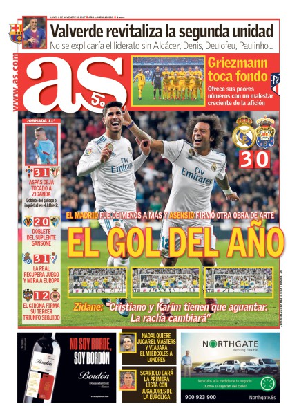 AS: El gol de año (1年を代表するゴール)