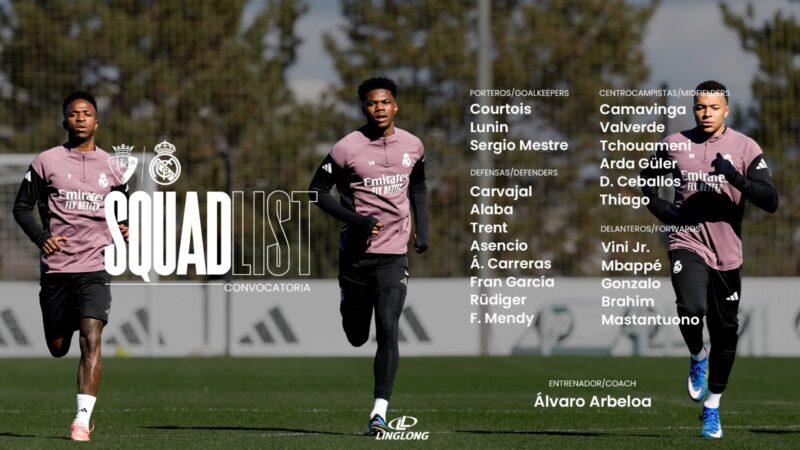 リーガ第25節オサスナ戦招集メンバー22名：ハイセンが負傷欠場