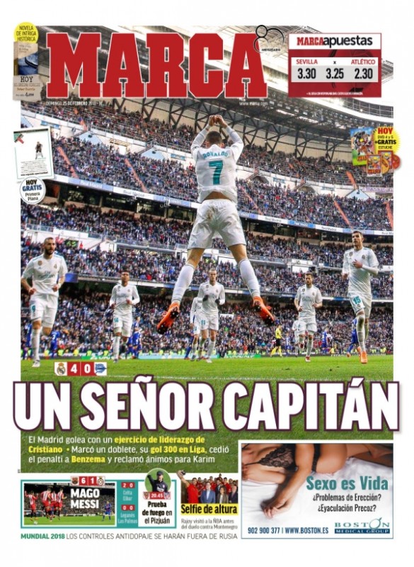 MARCA1面：Un señor capitán (紳士なキャプテン)